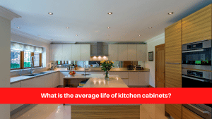 What is the average life of kitchen cabinets
